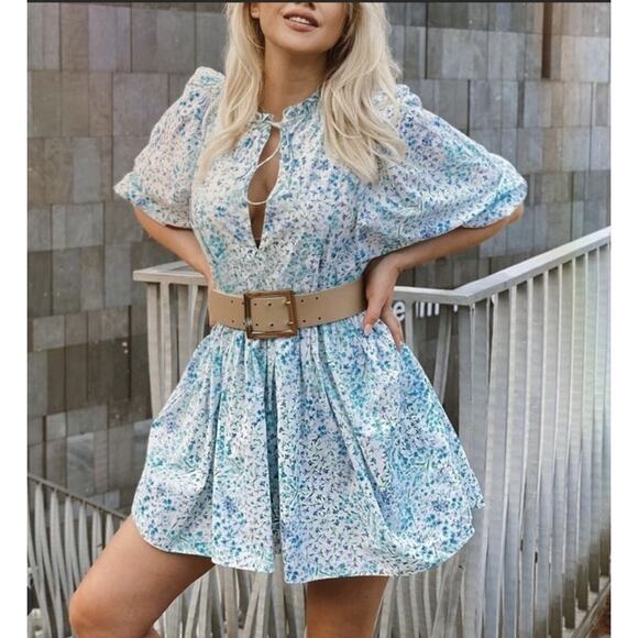 ZARA Blogger Fave Floral Printed Poplin Mini Babydoll Dress - Picture 1 of 10